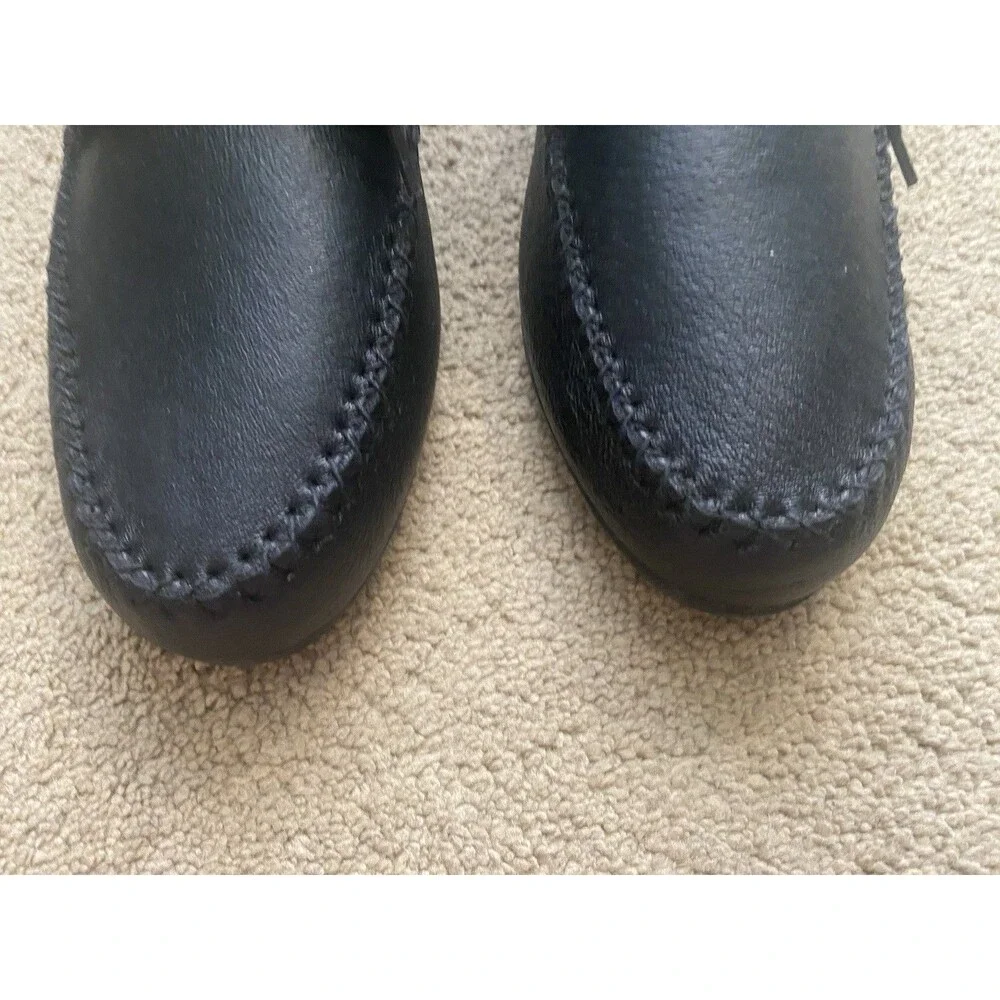 Vintage Hunters Run Black Leather Lace-Up Chukka Ankle Boots Size 11 WW